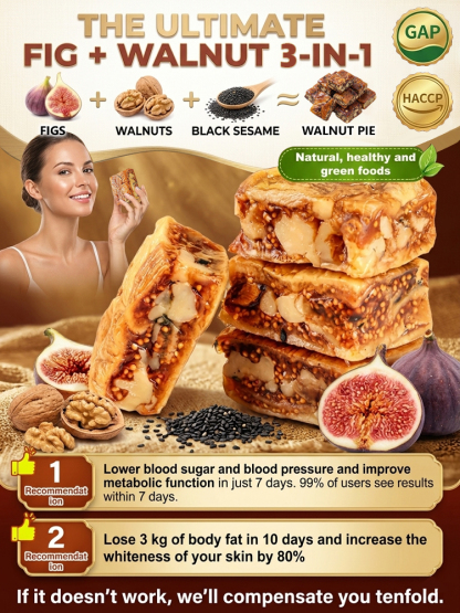【A revolution in healthy snacks!】Soft and sweet fig and walnut pie【Truly healthy snacks, 0 additives, 99% of users have witnessed improved metabolism!】