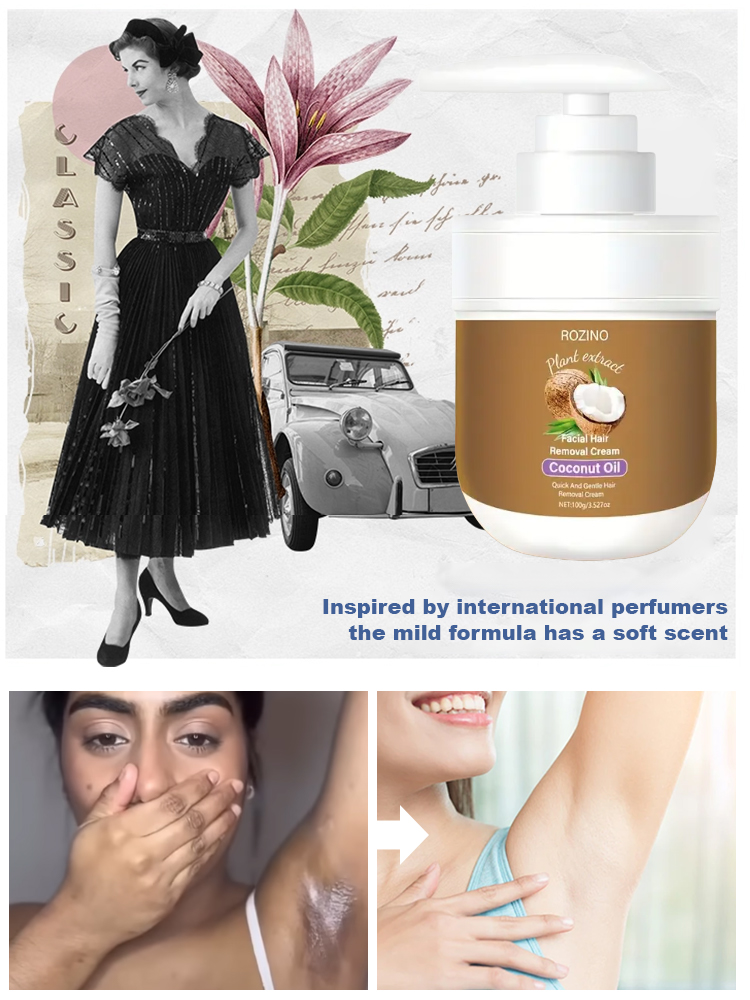 【Buy one get one free for a limited time!】Coconut Oil Facial Hair Removal Cream