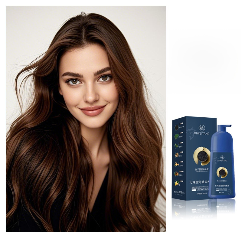 Caviar Protein Hair Dye [3-in-1 Shampoo, Dye, and Conditioner!] 98.9% color retention, +500% shine, +98% softness, natural and long-lasting color! Multiple colors available!