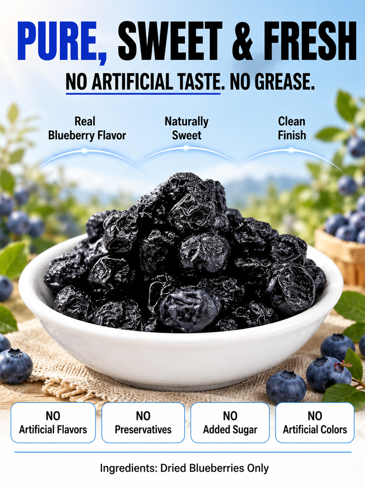 [Recommended by a renowned American ophthalmologist] Sugar-free dried blueberries >Made from 100% fresh wild blueberries selected from sun-drenched, high-latitude regions! Crafted using a 72-hour low-temperature, slow-drying process to fully preserve both
