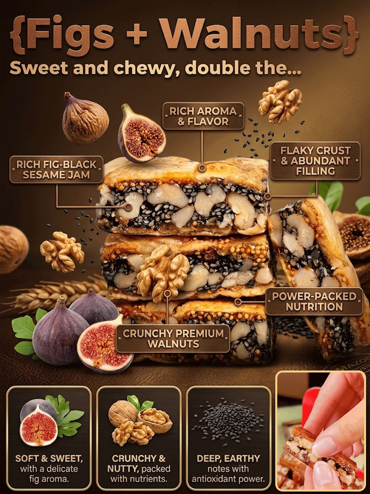 【A revolution in healthy snacks!】Soft and sweet fig and walnut pie【Truly healthy snacks, 0 additives, 99% of users have witnessed improved metabolism!】