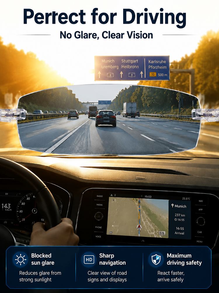 【German Optical Technology】0.01s Autofocus Progressive Lenses | +1.00–+7.00 diopters stepless for reading & driving 【Buy once, service for life – you'll never need glasses again!】