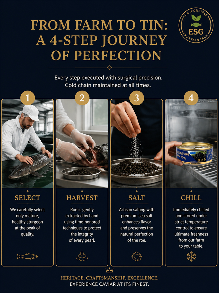 【Half-price promotion only once a year, don't miss it!】Sturgeon Black Caviar，Direct from the source, 100% genuine guarantee, ten times your money back if fake!