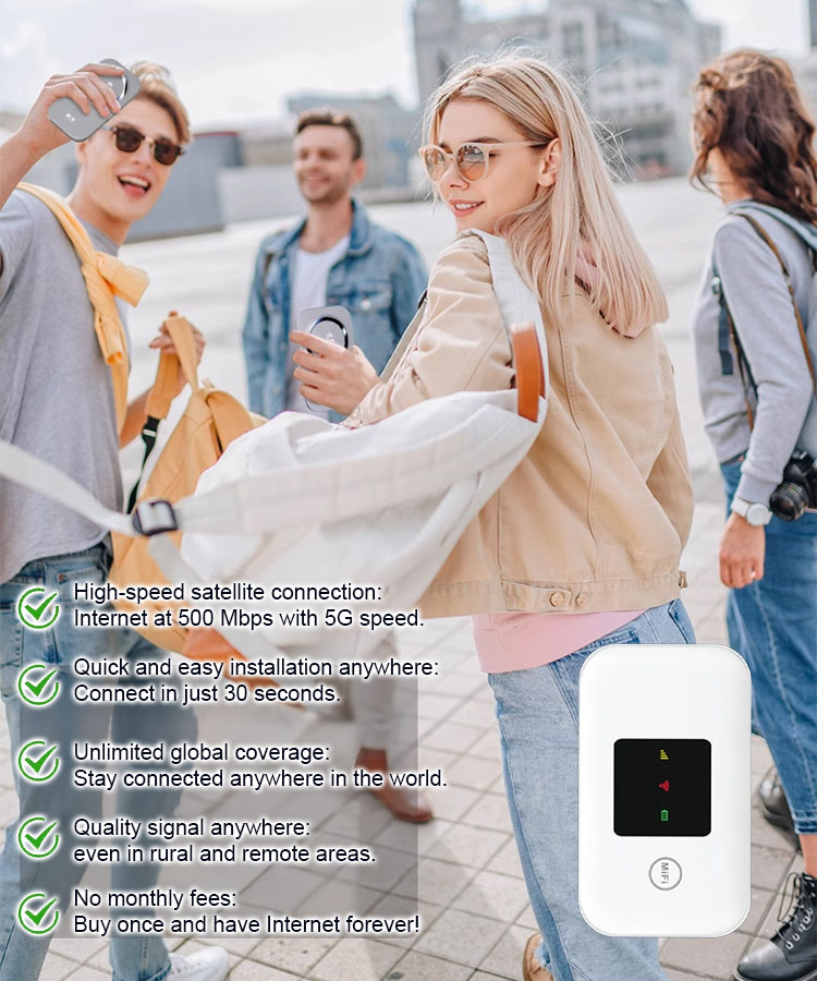 【No SIM, No Contract, No Hidden Costs 】Free Internet in Your Pocket 5G Router【Zero dead zones, full signal strength!One-time purchase, lifetime free high-speed WiFi!】