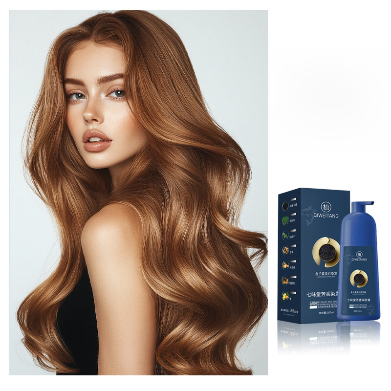 Caviar Protein Hair Dye [3-in-1 Shampoo, Dye, and Conditioner!] 98.9% color retention, +500% shine, +98% softness, natural and long-lasting color! Multiple colors available!
