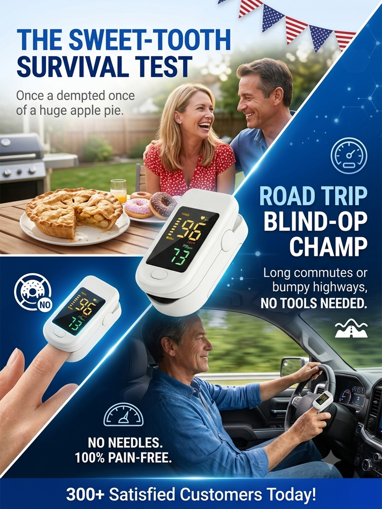 【Official Store】【Professional Medical Equipment】Portable home pulse oximeterMeasures blood glucose, blood pressure, blood oxygen, and heart rate in 3 seconds! Clinically proven accuracy 99%!