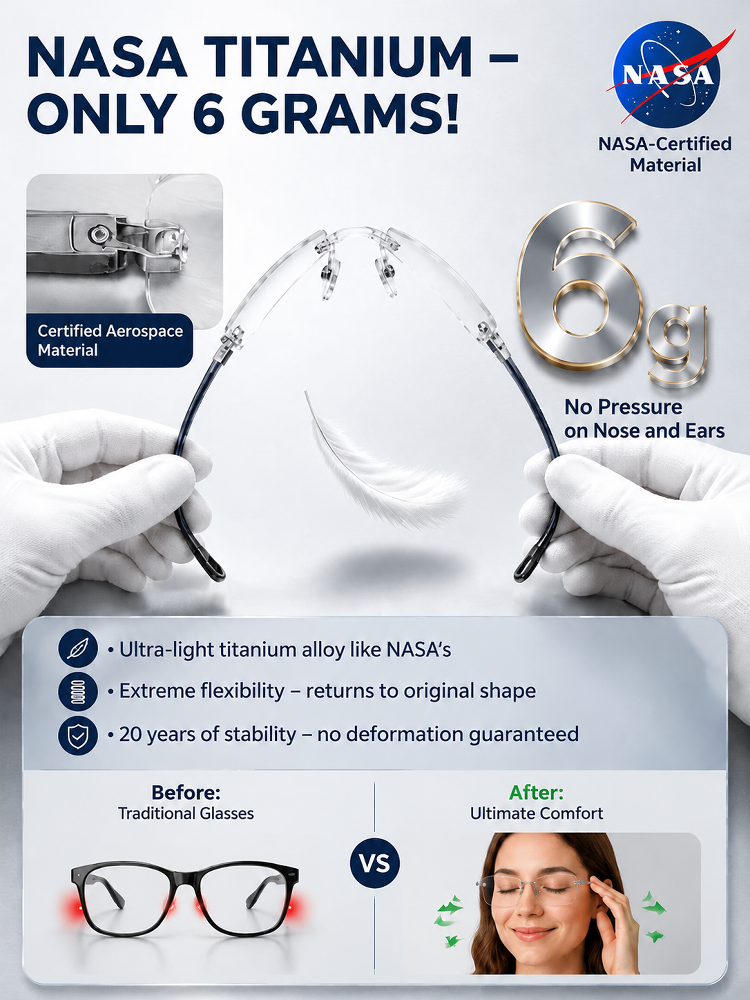 【German Optical Technology】0.01s Autofocus Progressive Lenses | +1.00–+7.00 diopters stepless for reading & driving 【Buy once, service for life – you'll never need glasses again!】