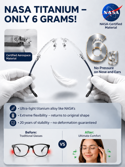 【German Optical Technology】0.01s Autofocus Progressive Lenses | +1.00–+7.00 diopters stepless for reading & driving 【Buy once, service for life – you'll never need glasses again!】