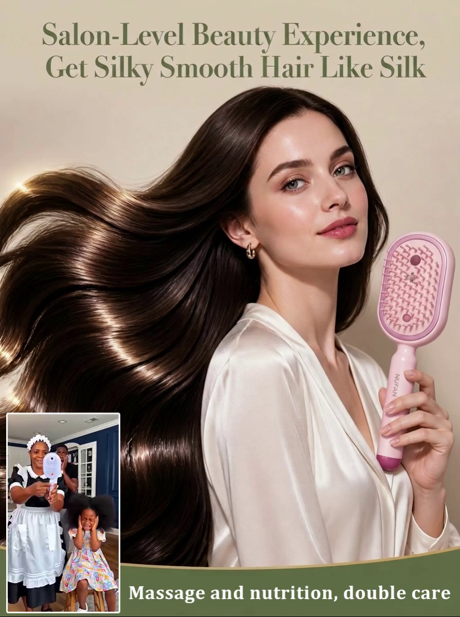 A multifunctional, leave-in essential oil hair care comb with red light therapy—instantly smooths hair, provides salon-grade scalp care, effectively prevents hair loss, and promotes hair regrowth!