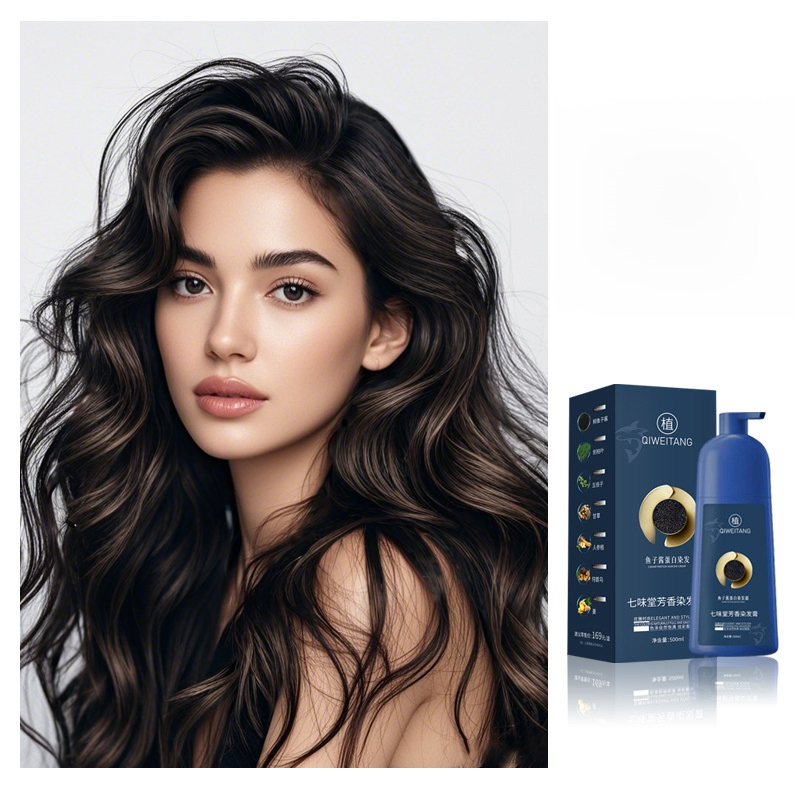 Caviar Protein Hair Dye [3-in-1 Shampoo, Dye, and Conditioner!] 98.9% color retention, +500% shine, +98% softness, natural and long-lasting color! Multiple colors available!