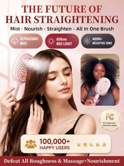 A multifunctional, leave-in essential oil hair care comb with red light therapy—instantly smooths hair, provides salon-grade scalp care, effectively prevents hair loss, and promotes hair regrowth!