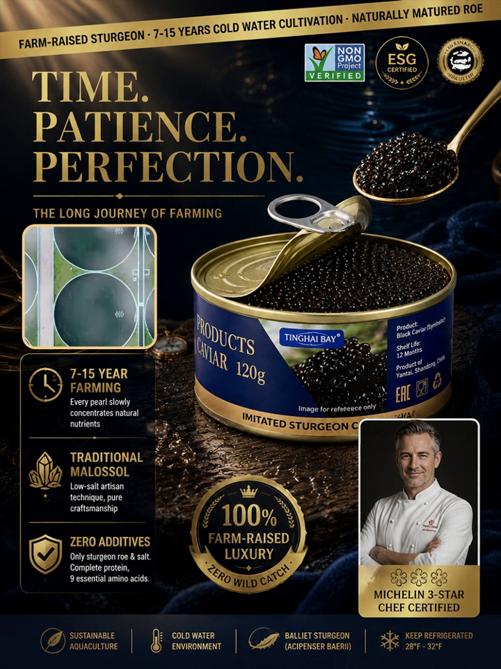 【Half-price promotion only once a year, don't miss it!】Sturgeon Black Caviar，Direct from the source, 100% genuine guarantee, ten times your money back if fake!