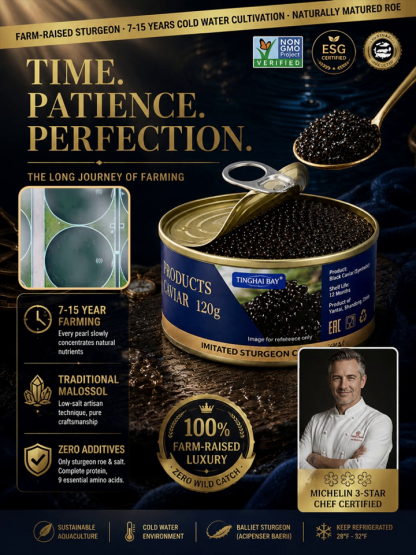 【Half-price promotion only once a year, don't miss it!】Sturgeon Black Caviar，Direct from the source, 100% genuine guarantee, ten times your money back if fake!