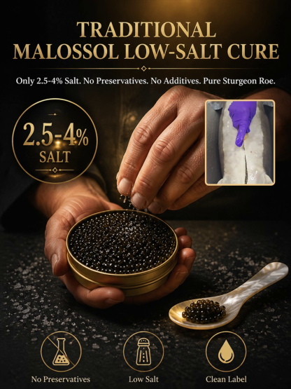 【Half-price promotion only once a year, don't miss it!】Sturgeon Black Caviar，Direct from the source, 100% genuine guarantee, ten times your money back if fake!