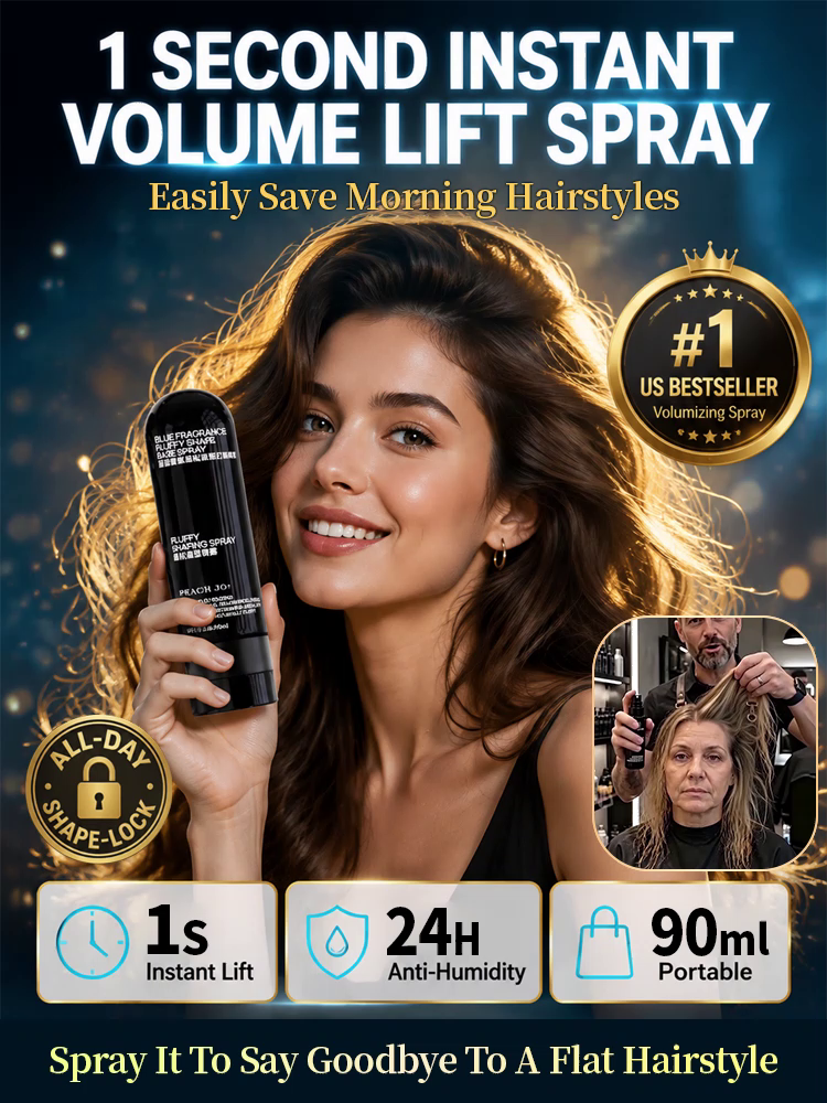 1-Second Volumizing, Refreshing, and Lightweight Hairspray，24-hour long-lasting hold!