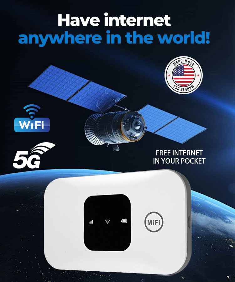 【No SIM, No Contract, No Hidden Costs 】Free Internet in Your Pocket 5G Router【Zero dead zones, full signal strength!One-time purchase, lifetime free high-speed WiFi!】