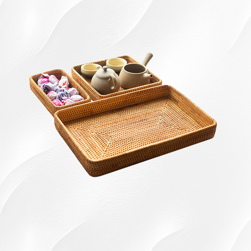 Rectangular Rattan Woven Tray