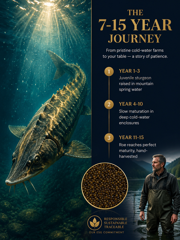 【Half-price promotion only once a year, don't miss it!】Sturgeon Black Caviar，Direct from the source, 100% genuine guarantee, ten times your money back if fake!