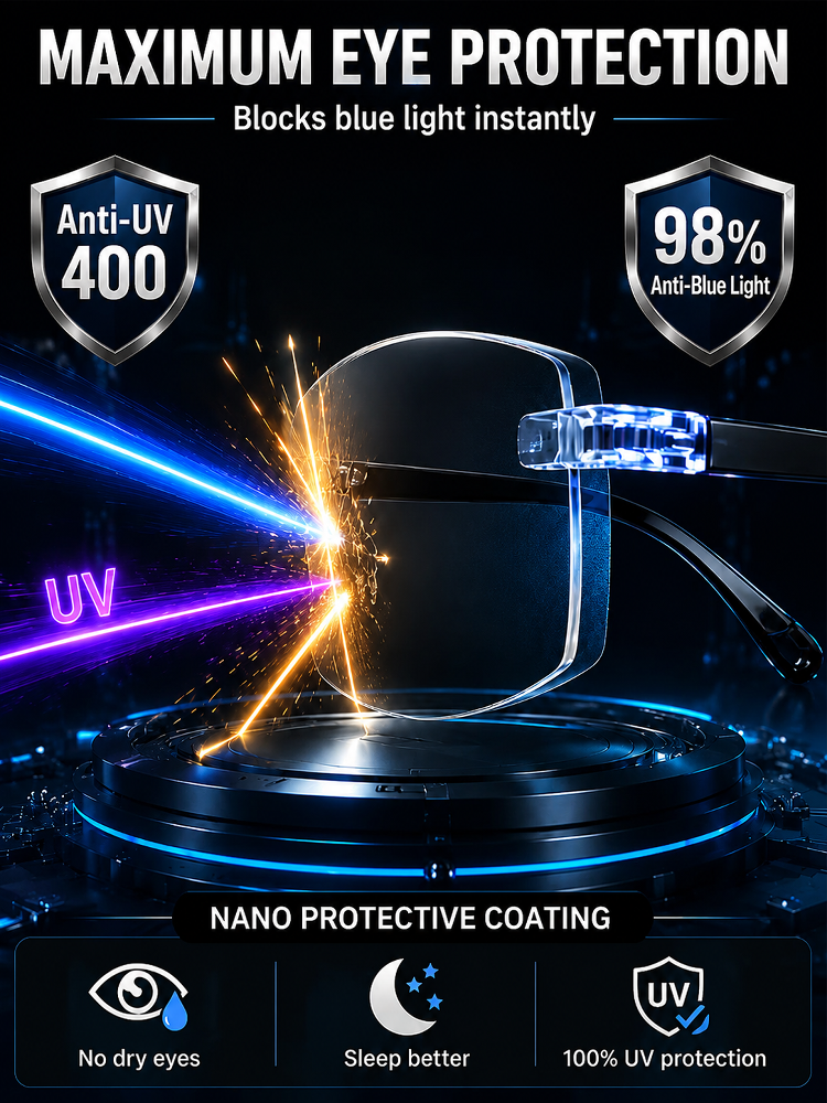 【German Optical Technology】0.01s Autofocus Progressive Lenses | +1.00–+7.00 diopters stepless for reading & driving 【Buy once, service for life – you'll never need glasses again!】