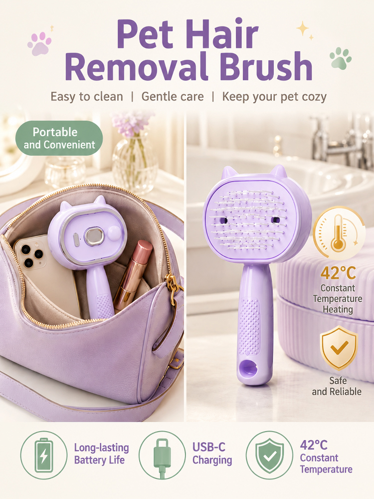A multifunctional, leave-in essential oil hair care comb with red light therapy—instantly smooths hair, provides salon-grade scalp care, effectively prevents hair loss, and promotes hair regrowth!