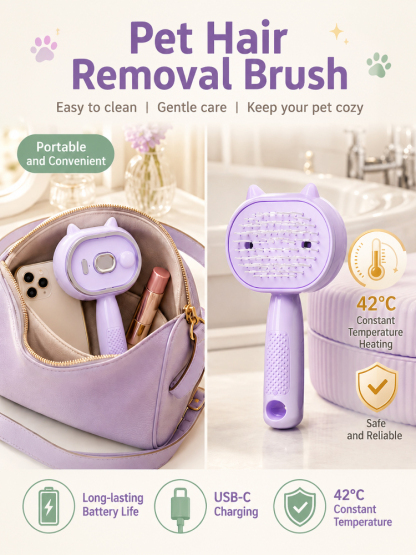 A multifunctional, leave-in essential oil hair care comb with red light therapy—instantly smooths hair, provides salon-grade scalp care, effectively prevents hair loss, and promotes hair regrowth!
