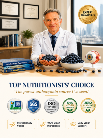 [Recommended by a renowned American ophthalmologist] Sugar-free dried blueberries >Made from 100% fresh wild blueberries selected from sun-drenched, high-latitude regions! Crafted using a 72-hour low-temperature, slow-drying process to fully preserve both