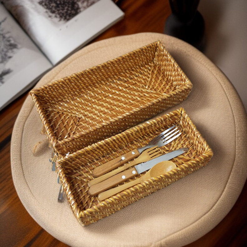 Rectangular Rattan Woven Tray