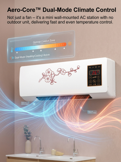 【👍Highly energy efficient, only 1 kWh per day! 👍】Hot and cold wall-mounted home air conditioner【🔥Cooling/Heating in 3 seconds, 🔥No outdoor unit needed🔥, usable anywhere!】