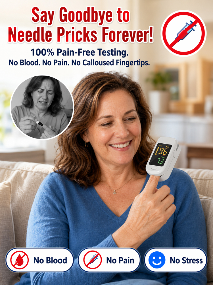 【Official Store】【Professional Medical Equipment】Portable home pulse oximeterMeasures blood glucose, blood pressure, blood oxygen, and heart rate in 3 seconds! Clinically proven accuracy 99%!