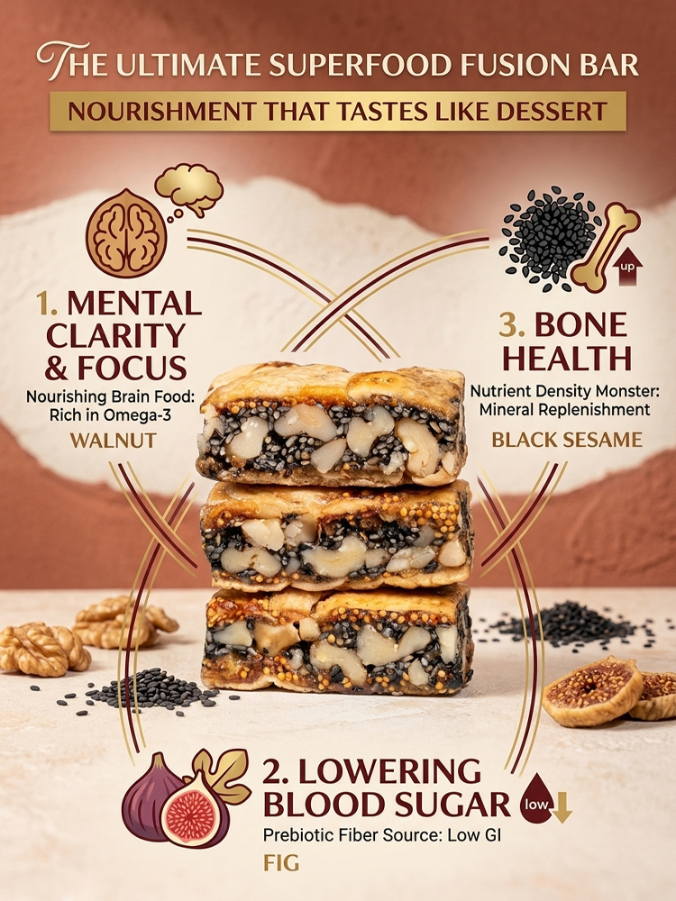 【A revolution in healthy snacks!】Soft and sweet fig and walnut pie【Truly healthy snacks, 0 additives, 99% of users have witnessed improved metabolism!】
