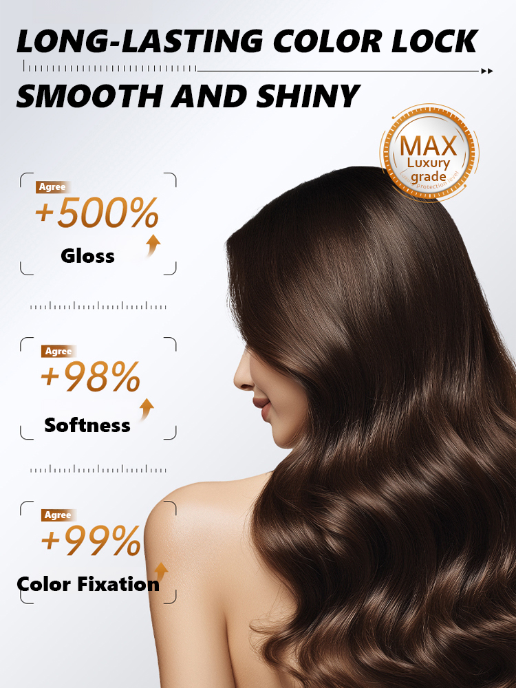 Caviar Protein Hair Dye [3-in-1 Shampoo, Dye, and Conditioner!] 98.9% color retention, +500% shine, +98% softness, natural and long-lasting color! Multiple colors available!
