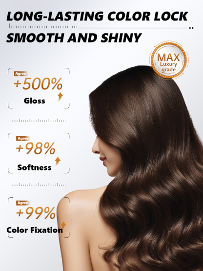 Caviar Protein Hair Dye [3-in-1 Shampoo, Dye, and Conditioner!] 98.9% color retention, +500% shine, +98% softness, natural and long-lasting color! Multiple colors available!