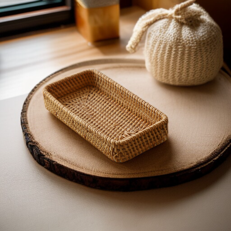 Rectangular Rattan Woven Tray