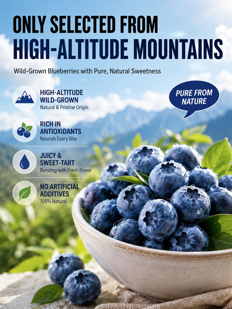 [Recommended by a renowned American ophthalmologist] Sugar-free dried blueberries >Made from 100% fresh wild blueberries selected from sun-drenched, high-latitude regions! Crafted using a 72-hour low-temperature, slow-drying process to fully preserve both