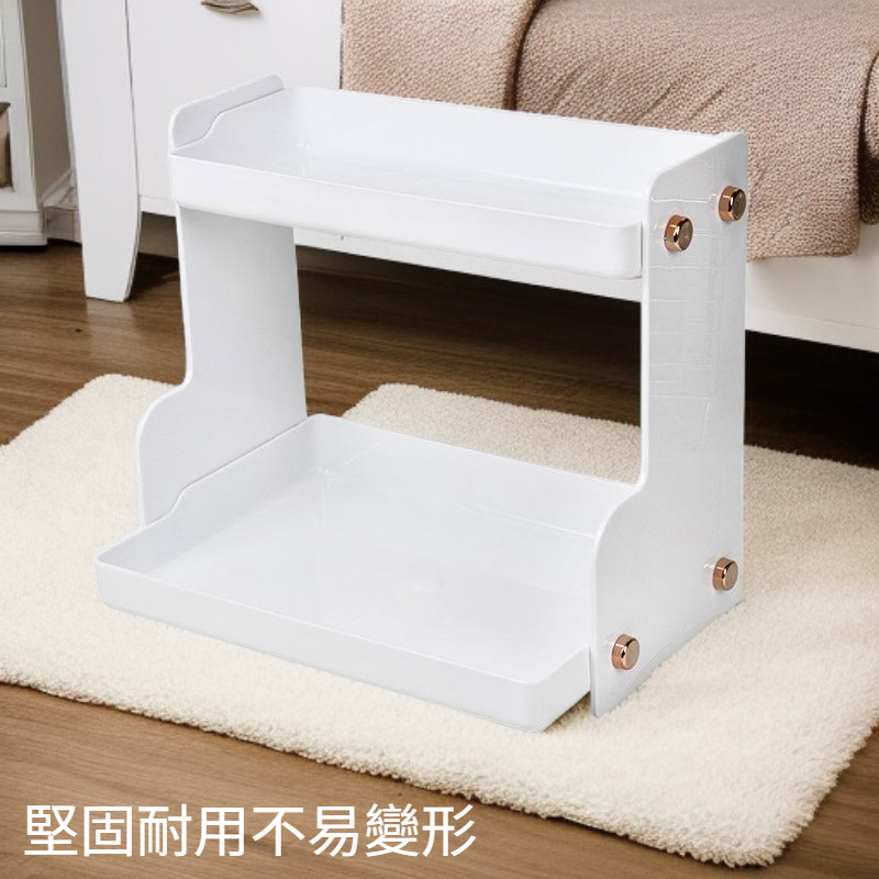 化妝品收納架雙層桌面整理白色黑色多層收納架