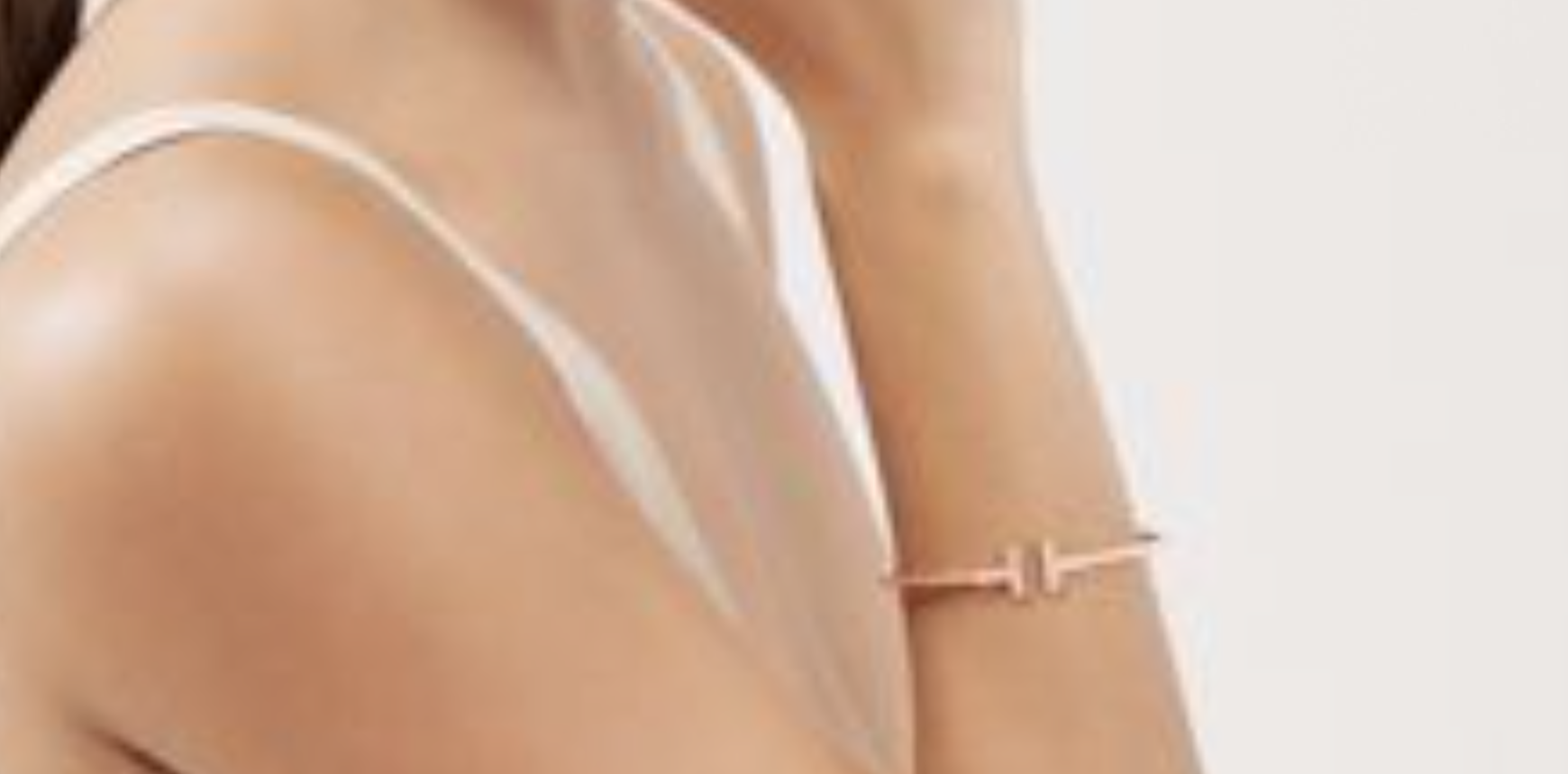 ティファニー T ワイヤー ブレスレット ローズゴールドにダイヤモンドをセッティング