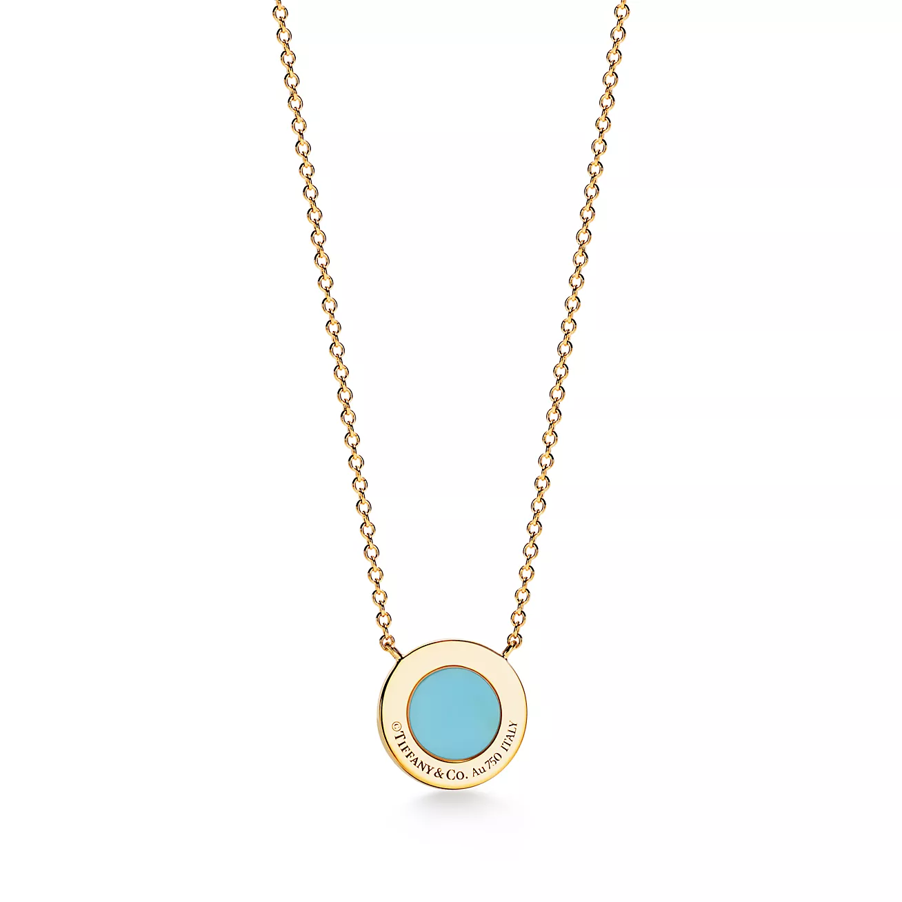 ティファニー T ダイヤモンド＆ターコイズ サークル ペンダント