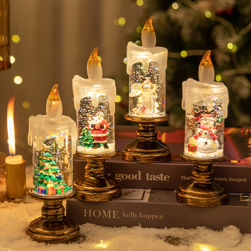 Christmas Crystal Candle Music Box – Festive Gift & Scene Decoration