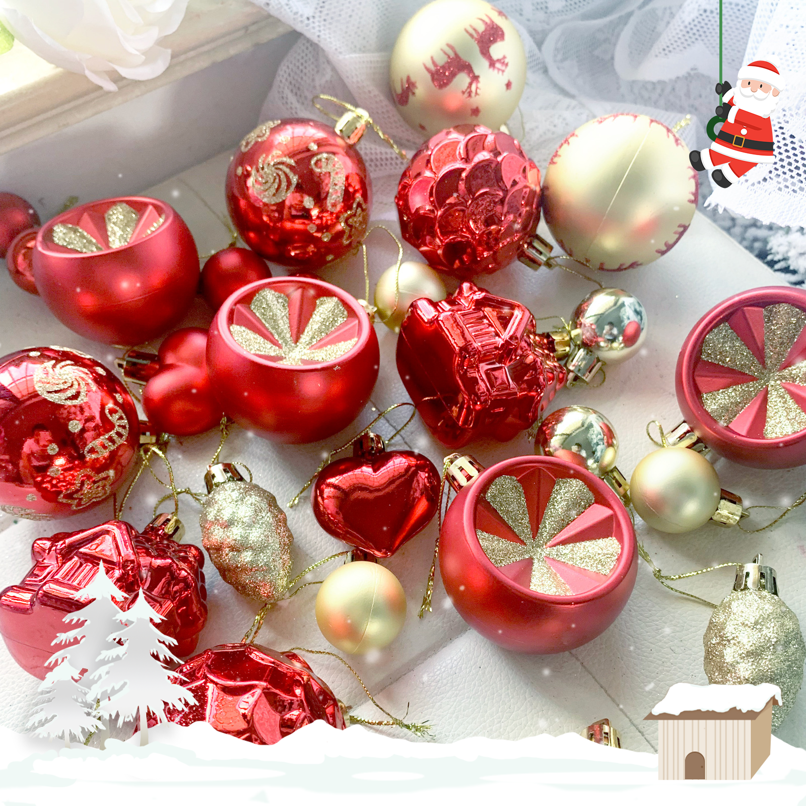 painted Christmas balls