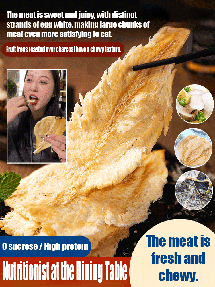 Ready-to-Eat Cod Fish Snack, Shandong Grilled Fish Fillet, Seafood Specialty