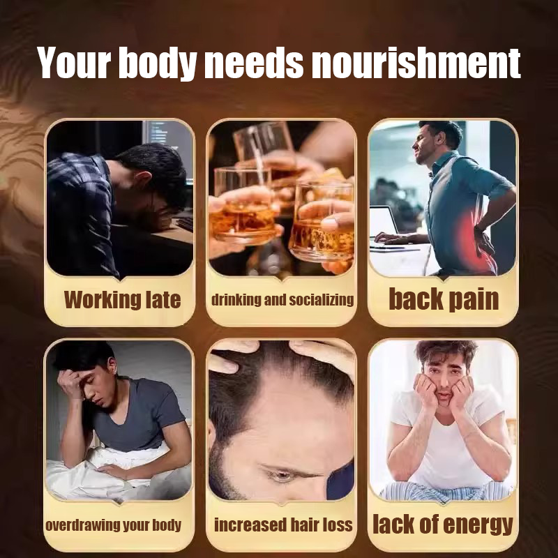 Ginseng, Polygonatum, Maca, Eight Treasure Tea, Five Treasure Tea for Male Kidney Health and Longevity