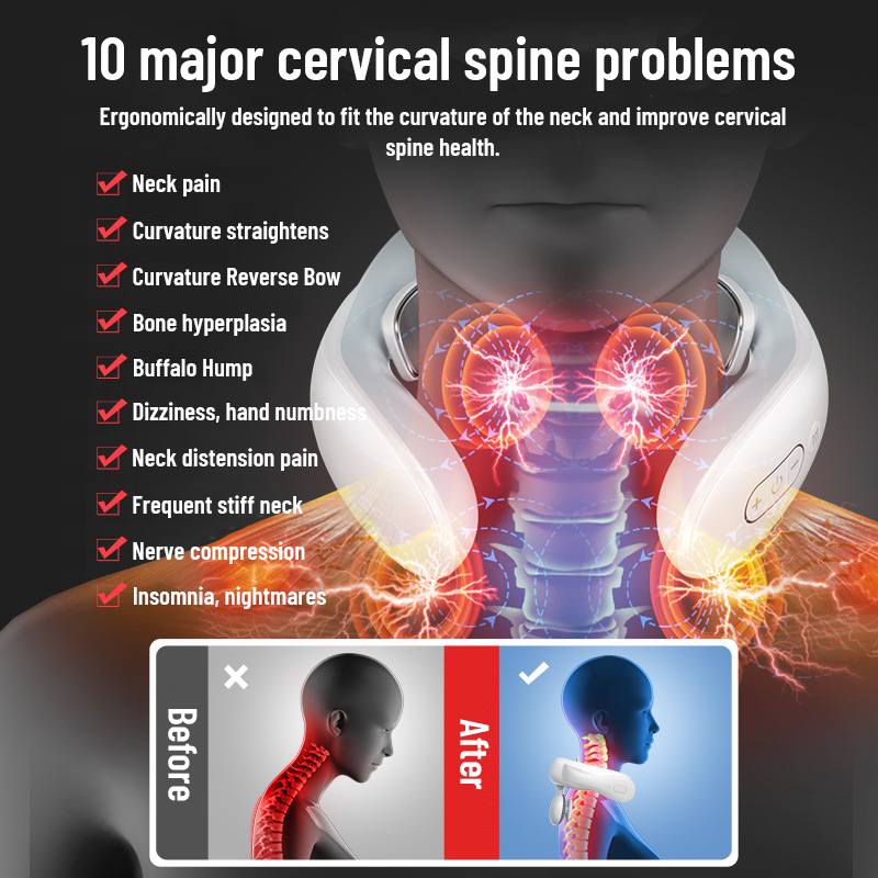  Neck Massager Multi-Functional Cervical Spine Shoulder Device