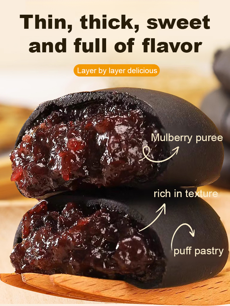 [0 sucrose, high satiety] Five black mulberry purple rice cake
