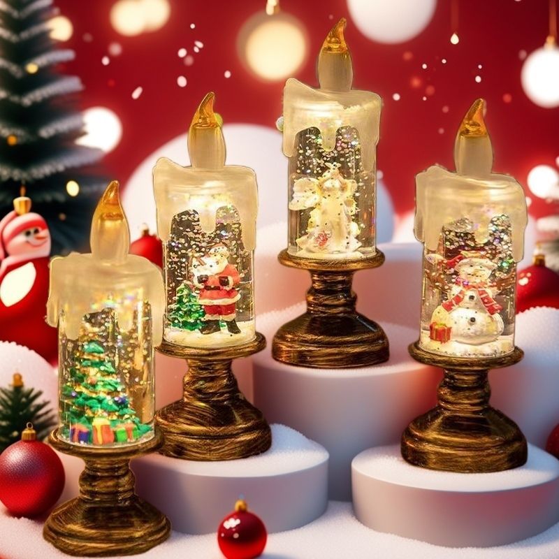 Christmas Crystal Candle Music Box – Festive Gift & Scene Decoration