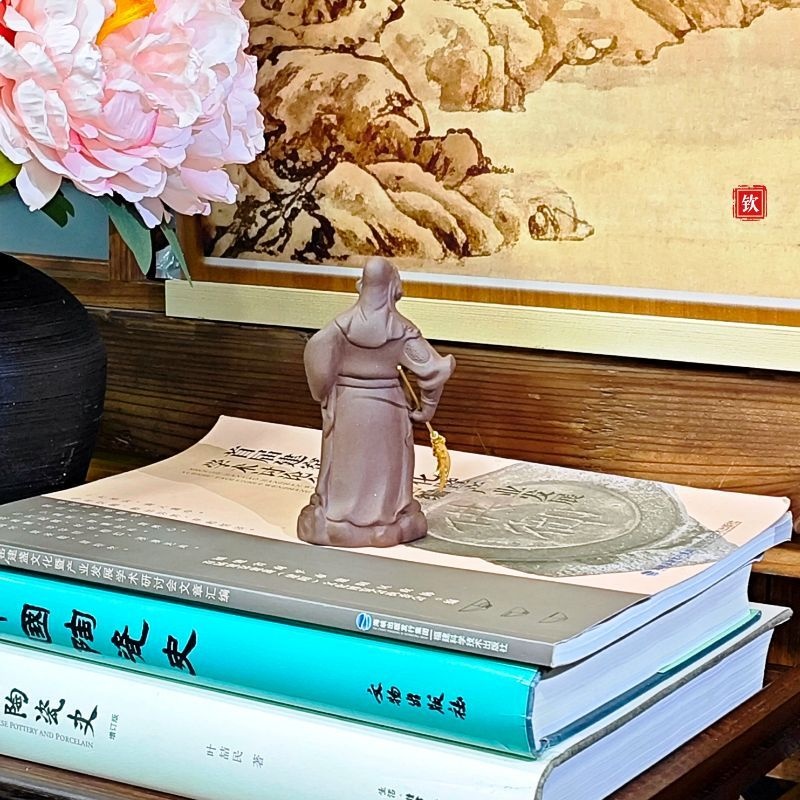 紫砂摆件关公像 关羽关二爷武财神