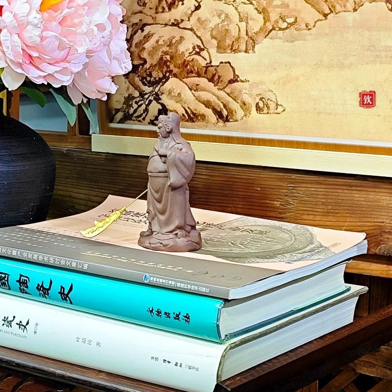 紫砂摆件关公像 关羽关二爷武财神