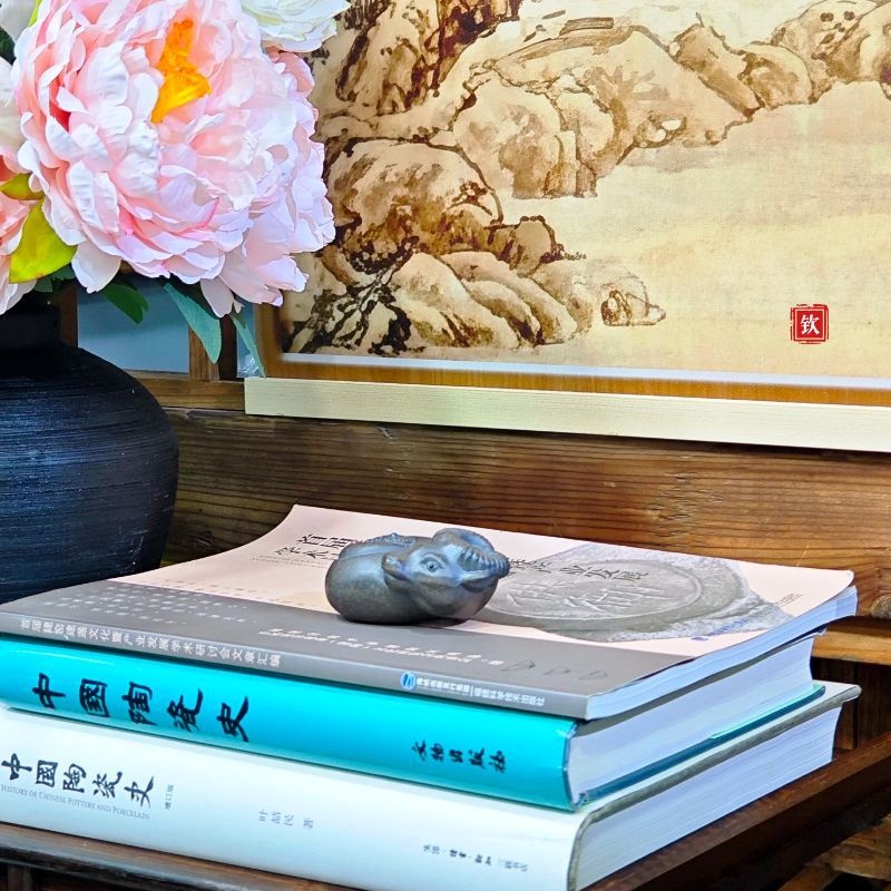 紫砂「太极阴阳牛」手把件茶宠