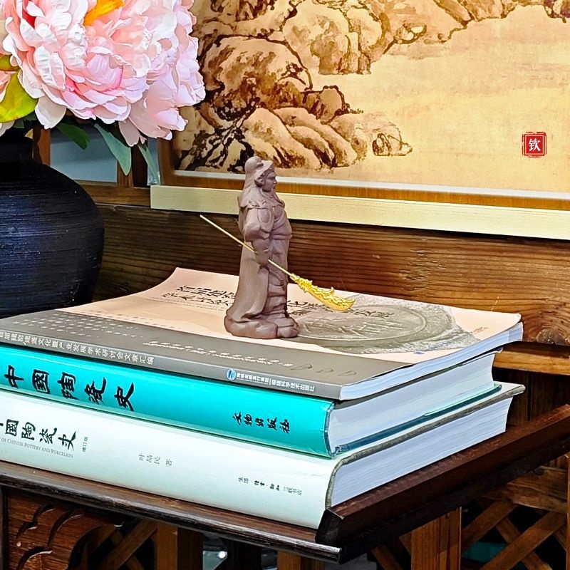 紫砂摆件关公像 关羽关二爷武财神