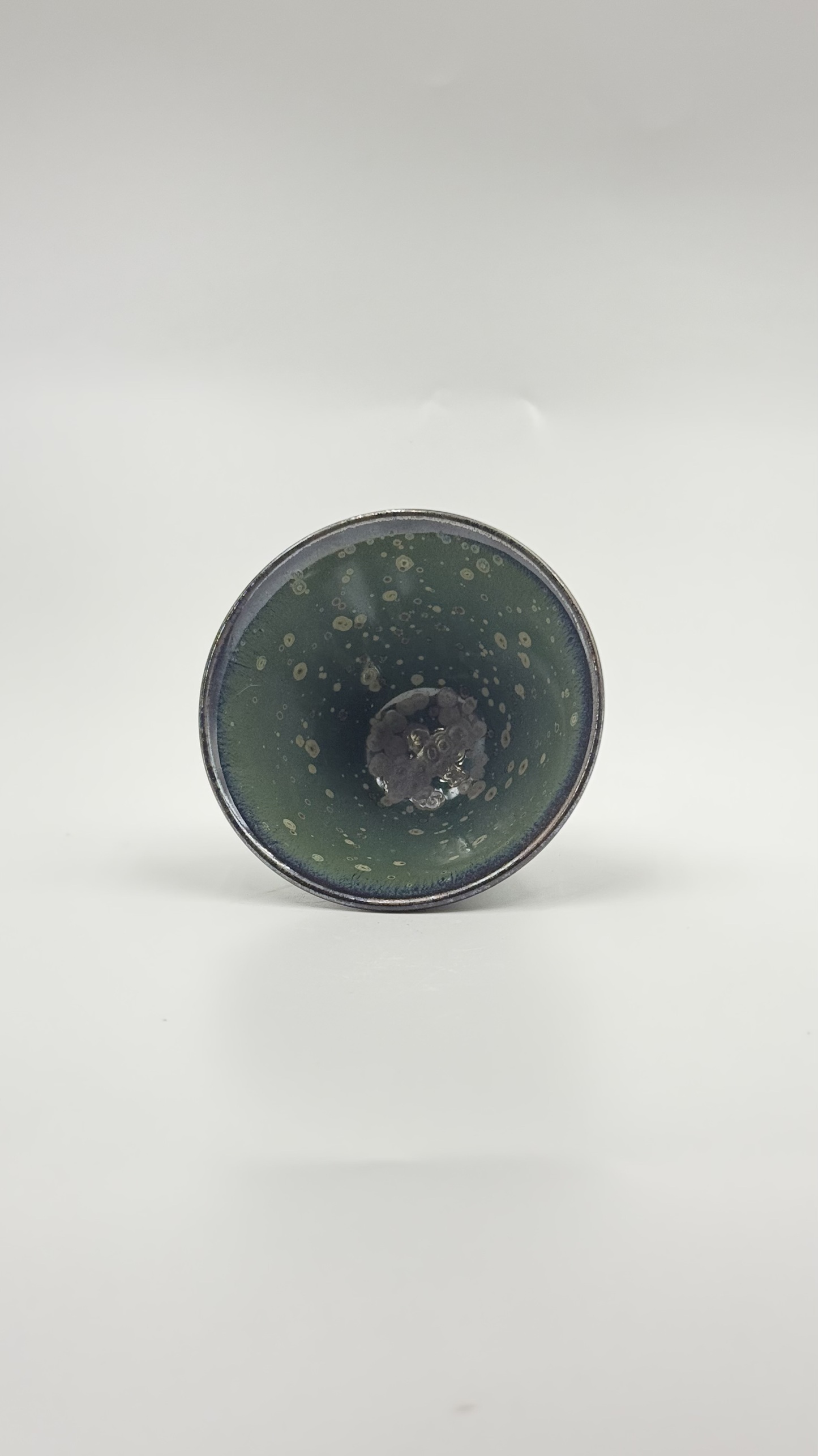 绿釉珍珠斑建盏朱熹故里非物质文化遗产福建建阳建窑电烧人工