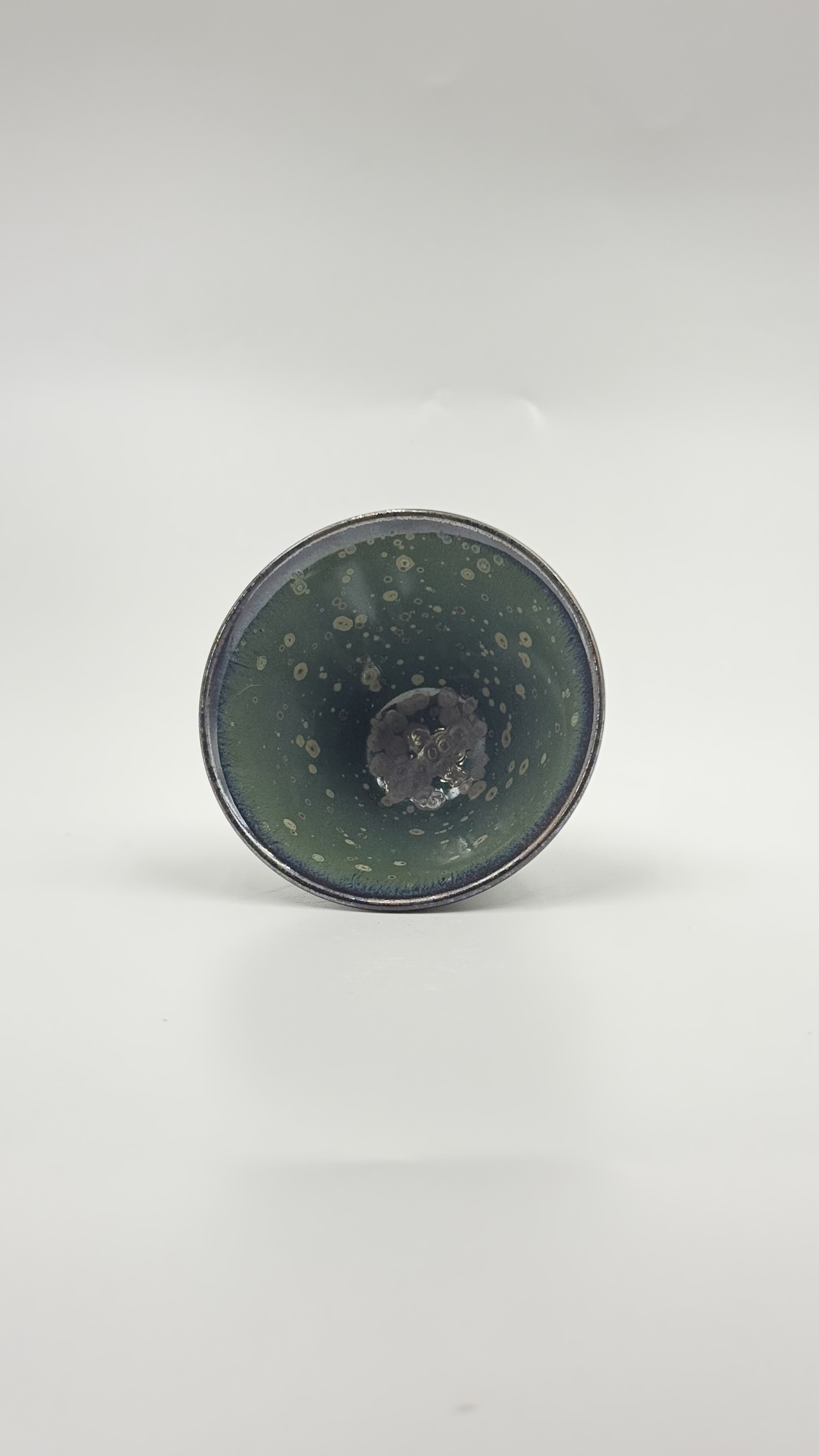 绿釉珍珠斑建盏朱熹故里非物质文化遗产福建建阳建窑电烧人工